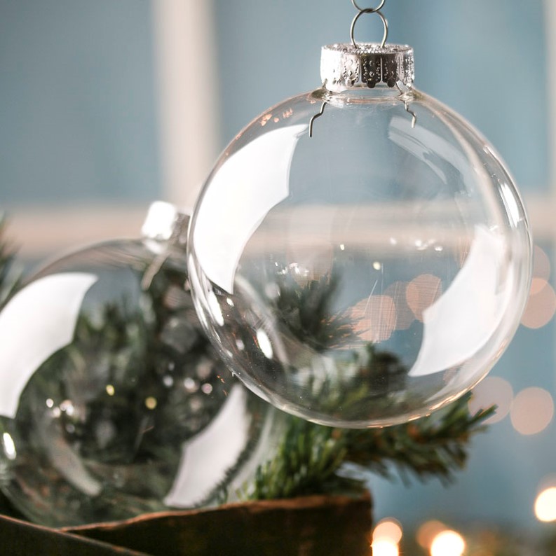 Beautiful ways to fill Glass Baubles 