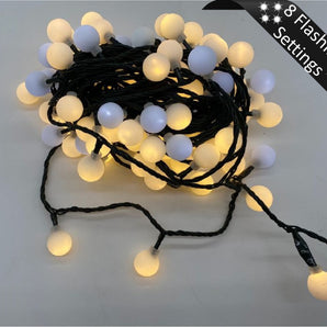 Fairy Light: Caps | 20m Warm White & Pure White | Only Flashing