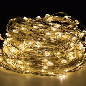 Silver Wire Light: 10m Warm White & Pure White