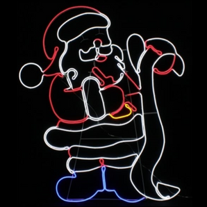 Motif: Neon | Santa holding a list