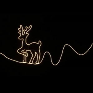 Motif: Neon |  Reindeer Walking on Rope line