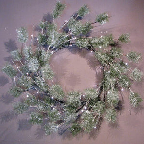 Wreath: Frosted Green branches | Warm White | 60cm