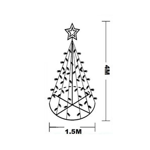 Fairy Light Tree: Pure White met Pure White Star 