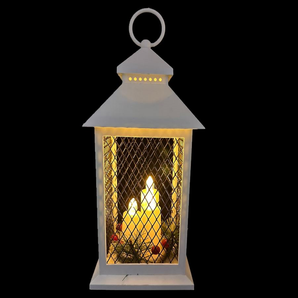 Lantern: 30cm(L) x 13cm(B) | Wit 