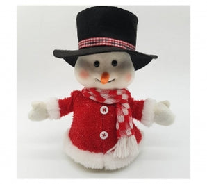 Animated Snowman: 18cm | Snowman with black top hat