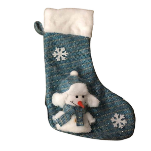 Stocking: 50cm (L) x 27cm (W) | Snowman with Beanie hat