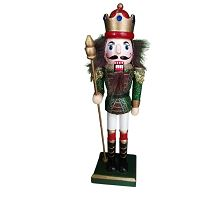 Nutcracker: 25cm | Green  | Nutcracker with staff