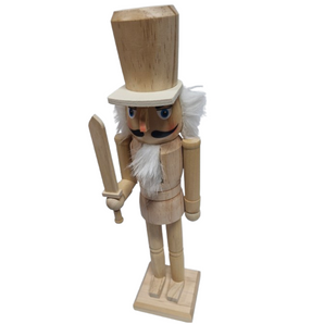 Nutcracker: 38cm | Natural | Holding Sword