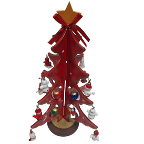 Tree with variety of small Trinkets: 25cm | Red