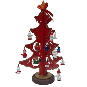 Tree with variety of small Trinkets: 35cm | Red