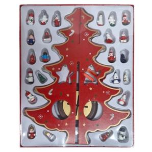 Tree with variety of small Trinkets: 35cm | Red