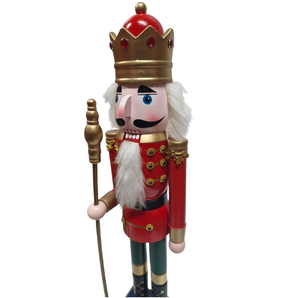 Nutcracker: 50cm | Red | With Staff