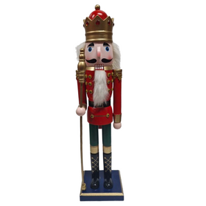 Nutcracker: 50cm | Red | With Staff