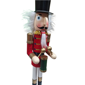 Nutcracker: 90cm | Red | Playing Drums