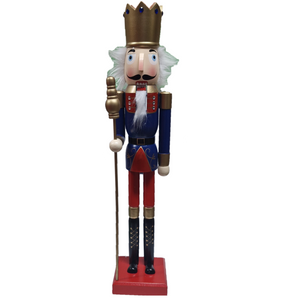 Nutcracker: 90cm | Blue | With Staff