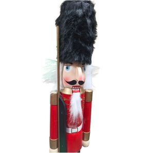 Nutcracker: 90cm | Red | Holding Rifle