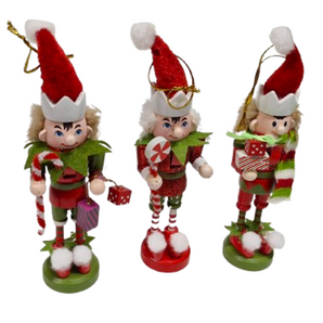 Nutcracker: 15cm | Green & Red | Elvies | 3 units per box