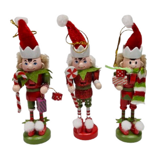 Nutcracker: 15cm | Green & Red | Elvies | 3 units per box