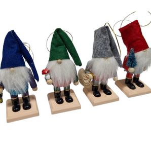 Nutcracker: 13cm | Green, Red, Blue & Silver | Gnomes | 4 units per box