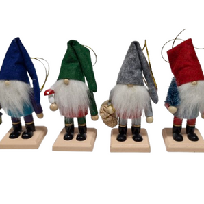 Nutcracker: 13cm | Green, Red, Blue & Silver | Gnomes | 4 units per box