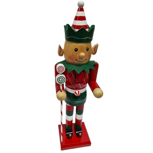 Nutcracker: 36cm | Red & Green | Elf