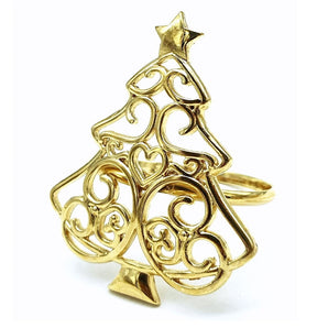 Napkin ring: Gold Christmas Tree