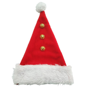 Santa Hat: 47cm (L) x 29cm (W) Red hat with bells