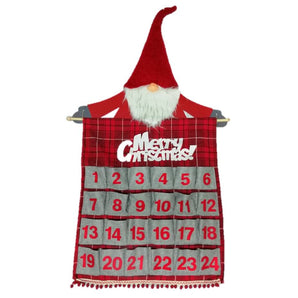 Advent calendar: 114cm(L) x 63cm(W) | Red | Santa