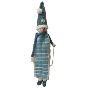 Advent calendar: 128cm(L) x 50cm(W) | Blue | Snowman