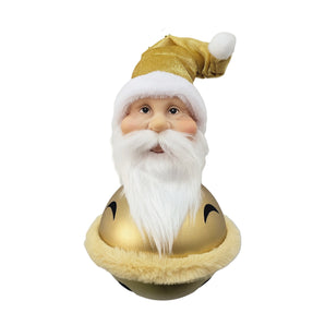 Bell: 8cm | Santa face on Gold bell