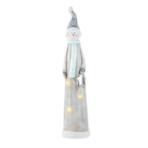 Resin with Lights: Slim Snowman