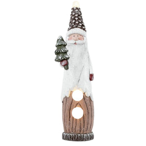 Resin with Lights: Santa with Pine cone head