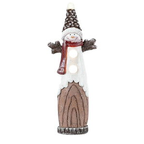 Resin with Lights: Snowman with Pine cone head