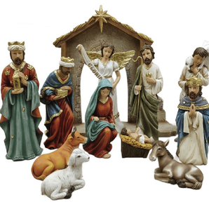 Nativity Scene: 25.4cm | Nativity set with arch