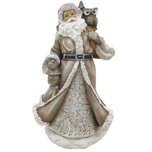 Polyresin: 27cm | Santa and owl