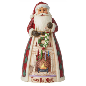 Jim Shore: 13cm(L) x 12cm(W) | Santa with stocking