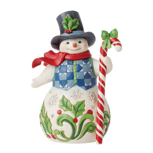 Jim Shore: 15.8(L) x 11(W) | Snowman with candy cane