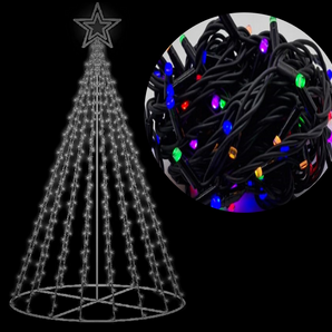 Fairy Light Tree: RGB with Pure White Star