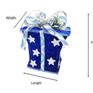 Gift box: 16cm(H) x 16cm(L) x 9cm(W) | Blue