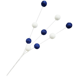 Pick: 55cm | Blue and White baubles