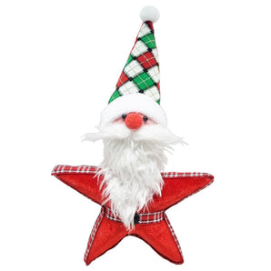 Checkered: 30cm |  Star with Santa head