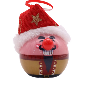 Ornament Bauble: 6.5cm | Light up | Pink Nutcracker