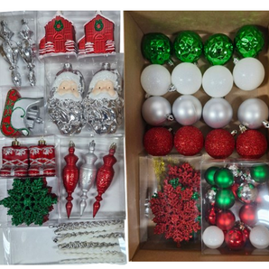 Baubles: Variety Set | Red & Silver & Green