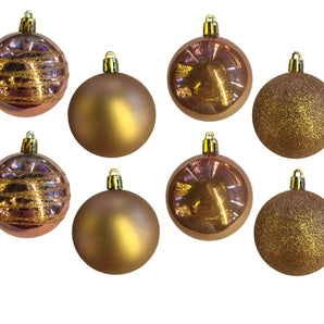 Bauble PVC: 6cm | Roos goud 