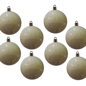 Baubles PVC: 8cm | Beige