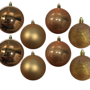 Bauble PVC: 6cm | Roos goud 