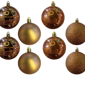 Bauble PVC: 8cm | Roos goud 