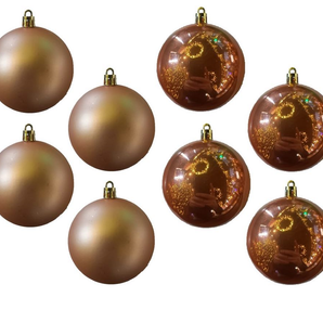 Bauble PVC: 8cm | Roos goud 