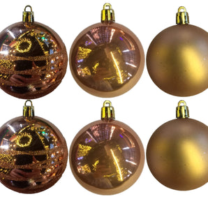 Bauble PVC: 10cm | Roos goud 