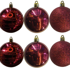 Baubles PVC: 10cm | Burgundy